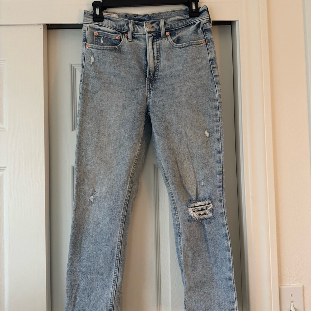 GAP Light Blue High Rise Cigarette Leg Women Jeans